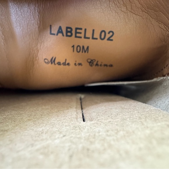 NWT Donald Pliner Labell Suede Platform Chunky Boot Tan Size 10 - Picture 5 of 15